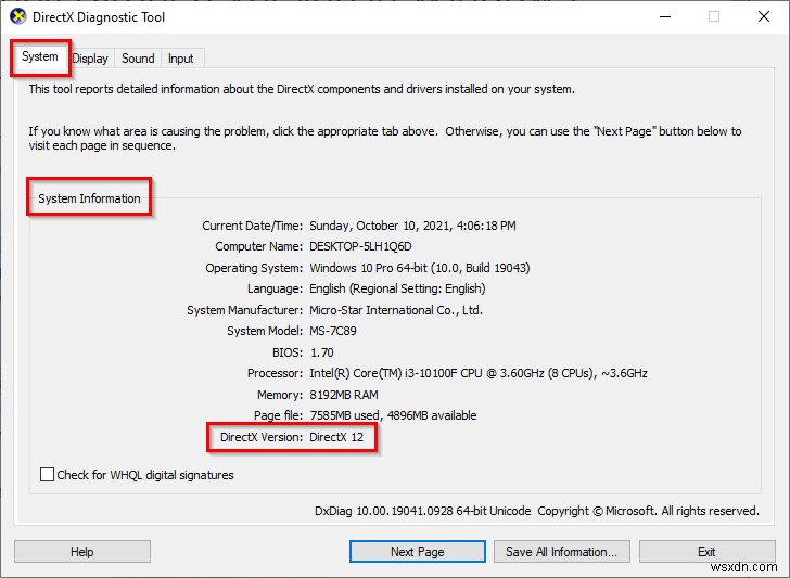 วิธีค้นหาเวอร์ชันของ DirectX ที่คุณติดตั้ง