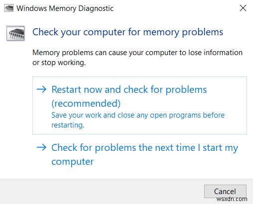 วิธีทดสอบหน่วยความจำไม่ดี (RAM) ใน Windows 