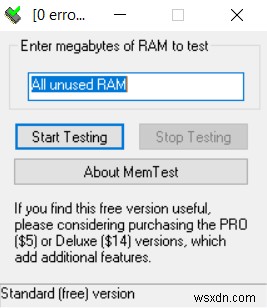 วิธีทดสอบหน่วยความจำไม่ดี (RAM) ใน Windows 
