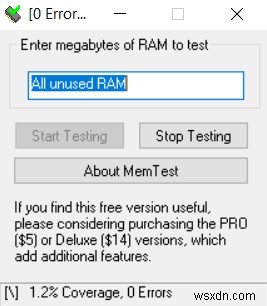 วิธีทดสอบหน่วยความจำไม่ดี (RAM) ใน Windows 