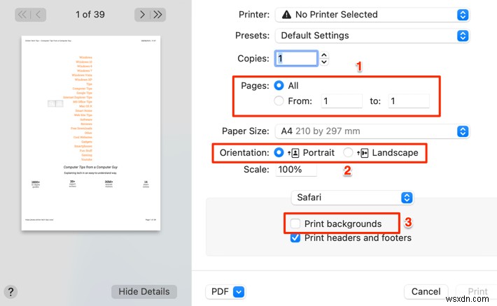 วิธีบันทึกเว็บเพจเป็น PDF บน Mac และ Windows 