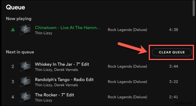 วิธีล้างคิวบน Spotify 