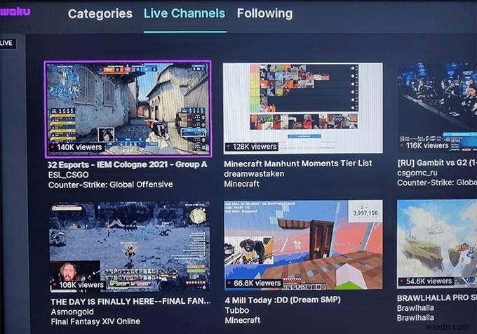 วิธีดู Twitch บน Roku 