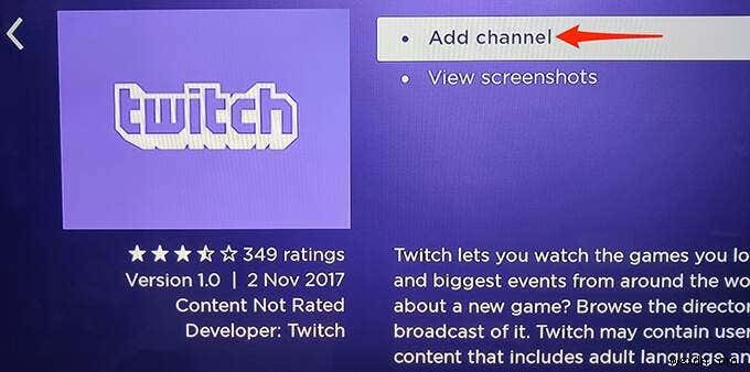 วิธีดู Twitch บน Roku 