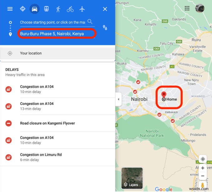 วิธีตั้งค่าที่อยู่บ้านของคุณใน Google Maps 