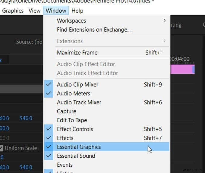 วิธีสร้างกราฟิกชื่อเรื่องใน Adobe Premiere Pro 