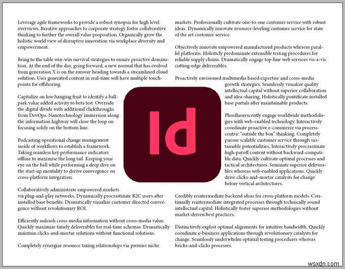 วิธีการไหลข้อความรอบ ๆ รูปภาพใน InDesign 