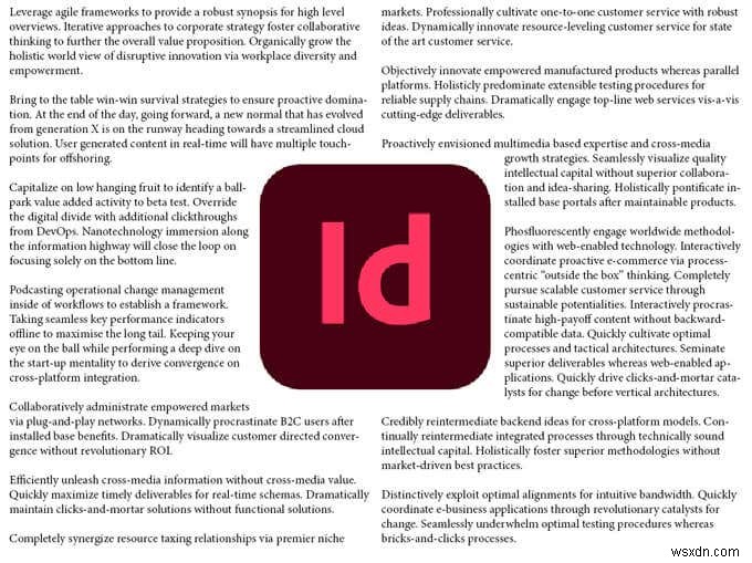 วิธีการไหลข้อความรอบ ๆ รูปภาพใน InDesign 