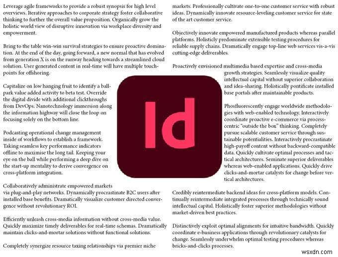 วิธีการไหลข้อความรอบ ๆ รูปภาพใน InDesign 