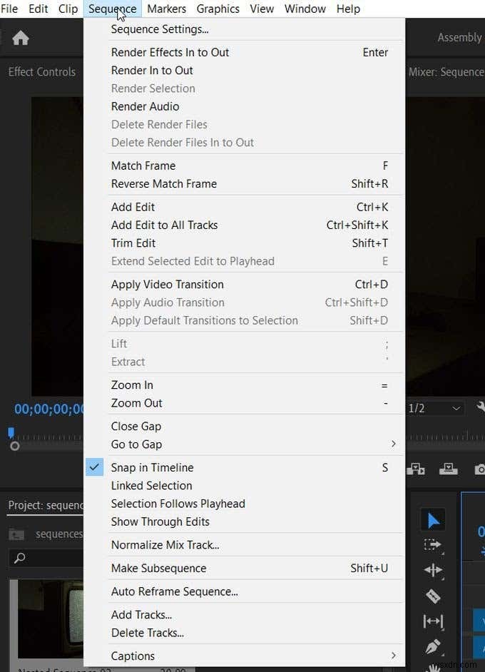 วิธีสร้างและรวมลำดับใน Adobe Premiere 