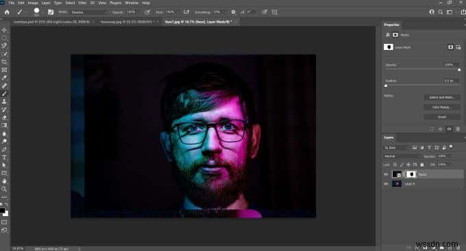 วิธีการสลับหน้าใน Photoshop