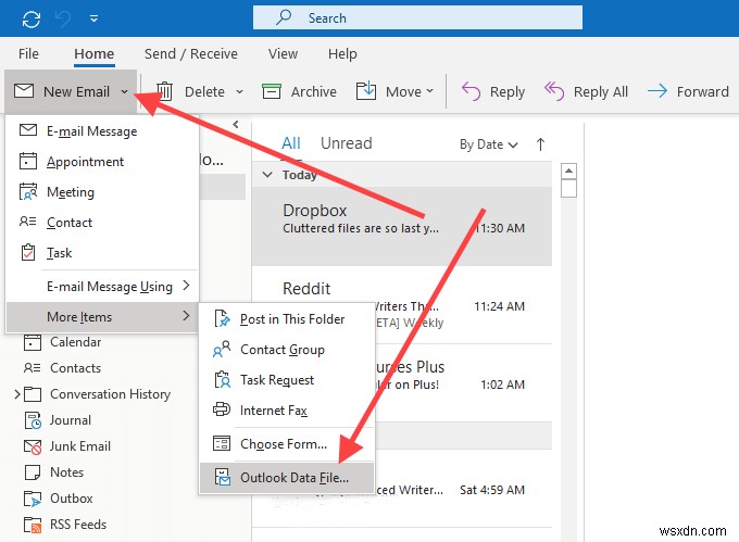 วิธีซ่อมแซมไฟล์ Outlook PST ที่เสียหายหรือเสียหาย 