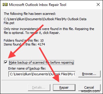 วิธีซ่อมแซมไฟล์ Outlook PST ที่เสียหายหรือเสียหาย 