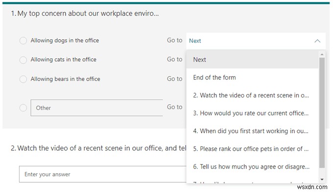 วิธีใช้ Microsoft Forms 