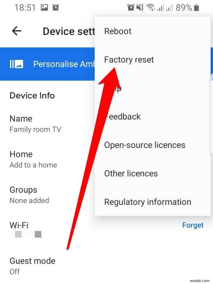 วิธีรีเซ็ต Chromecast 