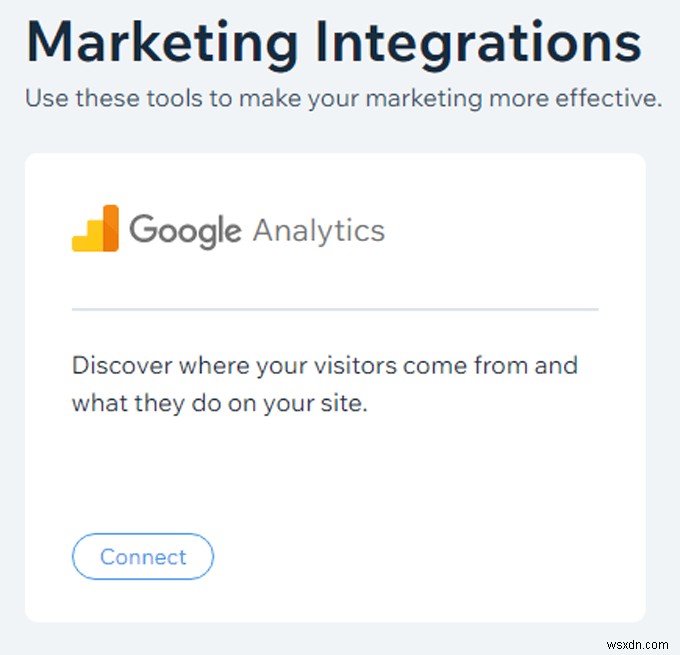 วิธีเพิ่ม Google Analytics ลงใน Wix 