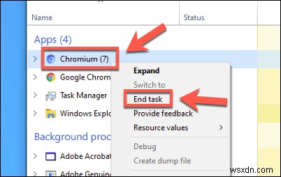 วิธีถอนการติดตั้ง Chromium 