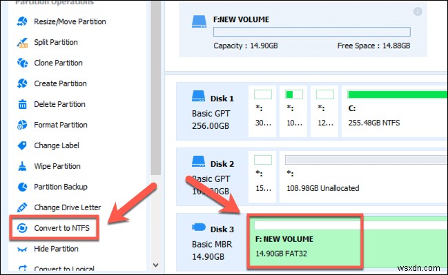 วิธีแปลงไดรฟ์ Windows จาก FAT32 เป็น NTFS 