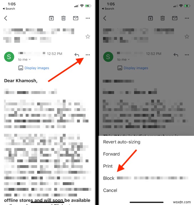วิธีบล็อกอีเมลใน Gmail 