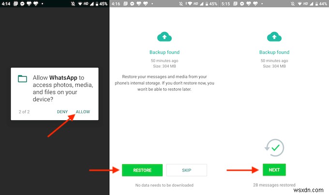 วิธีคืนค่า WhatsApp จาก Google Drive 