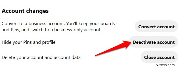 วิธีปิดการใช้งานหรือลบบัญชี Pinterest 