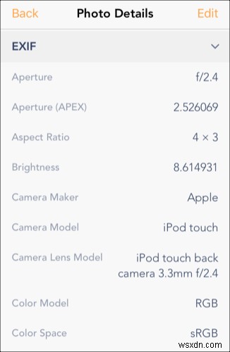 ดูข้อมูลเมตาของ Photo EXIF ​​บน iPhone, Android, Mac และ Windows 