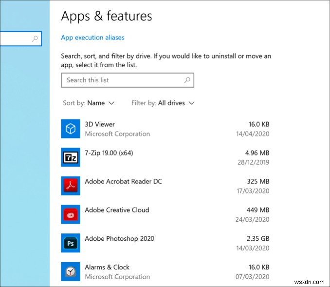 7 วิธีในการสร้างรายการโปรแกรมที่ติดตั้งใน Windows 