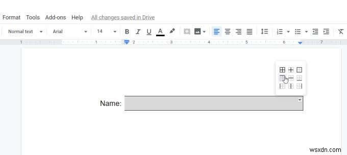 วิธีสร้างแบบฟอร์ม Google Docs ที่กรอกได้ด้วย Tables 