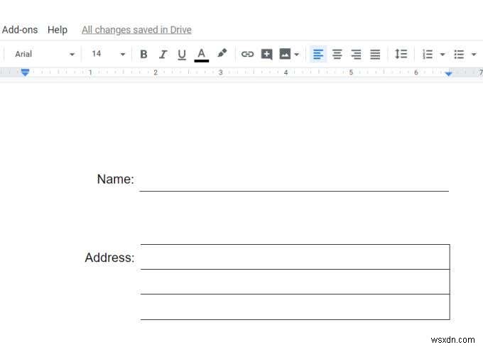 วิธีสร้างแบบฟอร์ม Google Docs ที่กรอกได้ด้วย Tables 