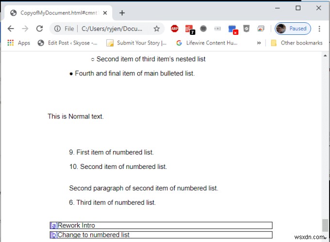 วิธีพิมพ์ Google Doc พร้อมความคิดเห็น 