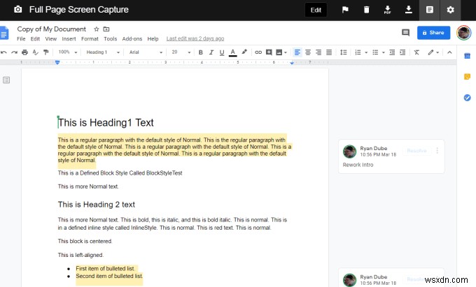 วิธีพิมพ์ Google Doc พร้อมความคิดเห็น 