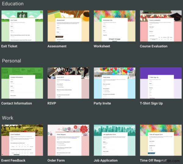 เทมเพลต Google ฟอร์มที่ดีที่สุด 10 แบบ 