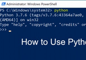วิธีใช้ Python บน Windows 