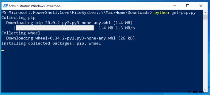 วิธีการติดตั้ง Python PIP สำหรับแพ็คเกจ Python