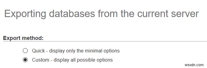 วิธีสำรองฐานข้อมูล MySQL 