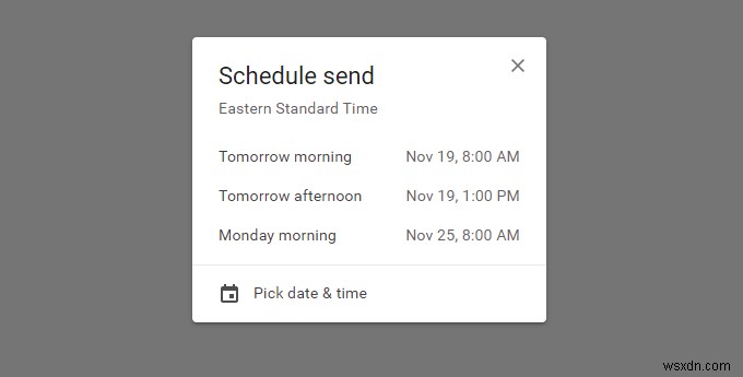 วิธีกำหนดเวลาอีเมลที่จะออกไปตามเวลาที่กำหนด 