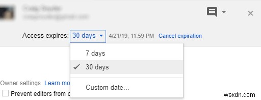 กำหนดวันหมดอายุในไฟล์ Google Drive ที่แชร์ 