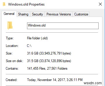 วิธีลบโฟลเดอร์ Windows.old ใน Windows 7/8/10 