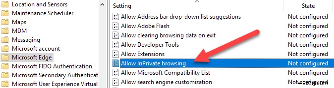 ปิดใช้งานหรือปิด InPrivate Browsing ใน Internet Explorer และ Microsoft Edge 