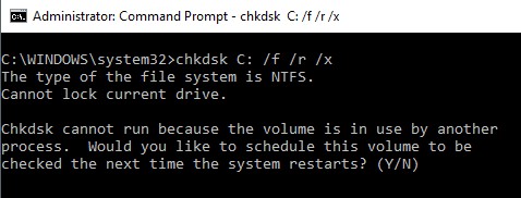 แก้ไขข้อผิดพลาดของระบบไฟล์ใน Windows 7/8/10 ด้วย Check Disk Utility (CHKDSK) 