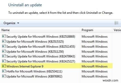 ถอนการติดตั้งและติดตั้ง IE ใหม่ใน Windows 7 