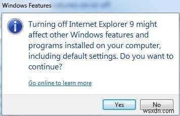 ถอนการติดตั้งและติดตั้ง IE ใหม่ใน Windows 7 