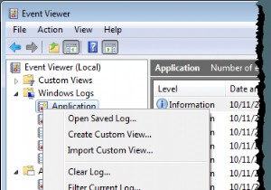 ส่งออก ล้าง และเพิ่มขนาดสำหรับบันทึกเหตุการณ์ใน Windows 