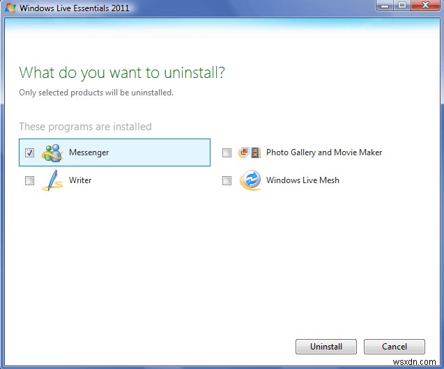 ลบ Windows Messenger ออกจาก Windows 7, Vista และ XP 