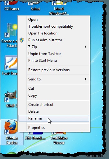 ลบป้ายข้อความออกจากไอคอนเดสก์ท็อปใน Windows 7/8/10 