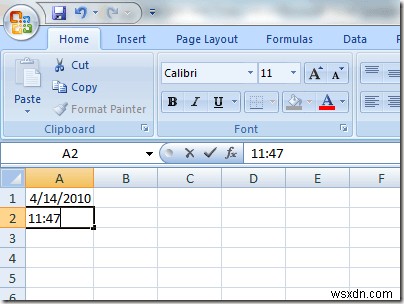 เพิ่มวันที่และเวลาลงในแผ่นงาน Excel อย่างรวดเร็ว 