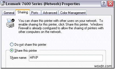 แชร์เครื่องพิมพ์จาก XP เป็น Windows 7/8/10 