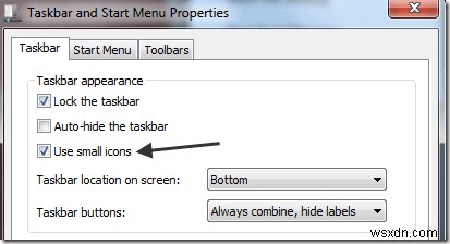 ใช้ไอคอนขนาดเล็กบนทาสก์บาร์และเดสก์ท็อปของ Windows 7/8/10 