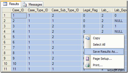 ส่งออกข้อมูล SQL ไปยัง Excel ด้วยส่วนหัวของคอลัมน์ 