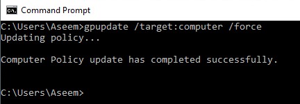 วิธีบังคับอัปเดตนโยบายกลุ่มใน Windows 2000, XP, Vista, 8 และ 10 